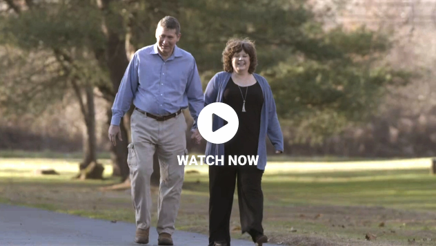 Thumbnail image of testimonial video with Parkinson’s patient and care partner